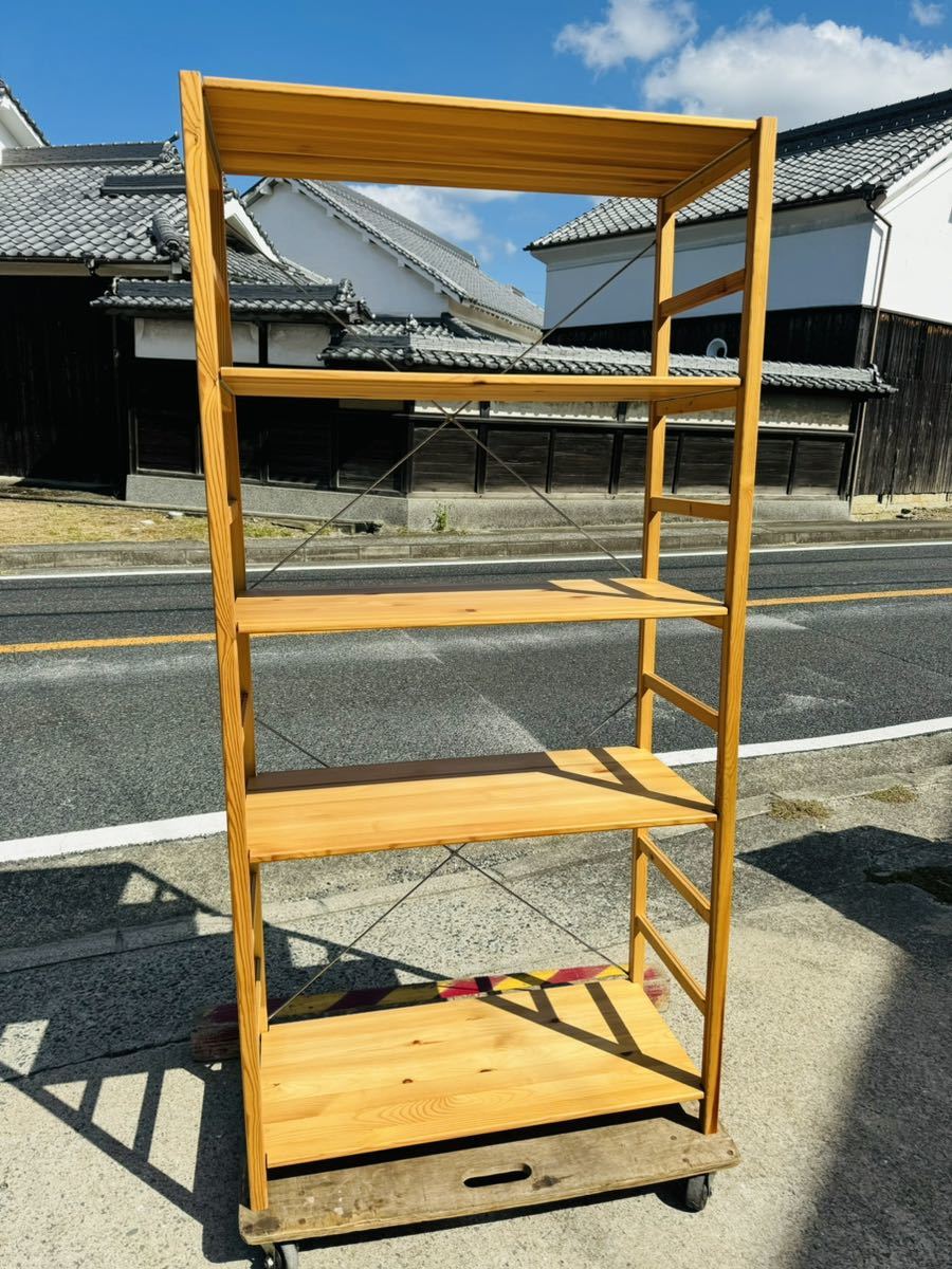 無印良品 木製ラック ナチュラル パイン材ユニットシェルフ 棚 家具 58