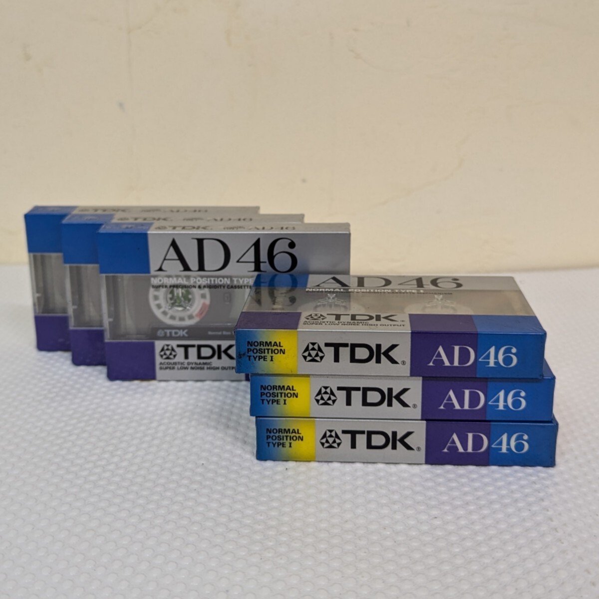 【未使用】★未開封品★ ★新品★ まとめ6本セット 大量 TDK ノーマルポジション カセットテープ AD46 NORMAL POSITION ...