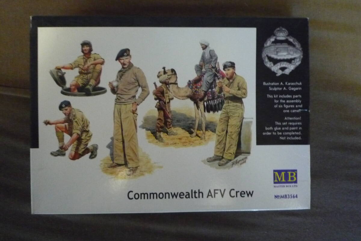 マスターボックス Master Box 3564 1/35 第二次世界大戦 イギリス・第8軍北アフリカ兵士5体+アラブ民間人1体＆ラクダの1番目の画像