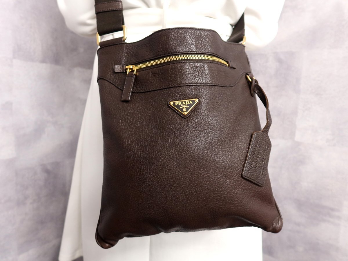 ○PRADA ○超美品○PRADA プラダ○スエード カーフ レザー 本革 