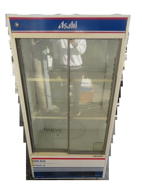 サンヨー】業務用 冷蔵ショーケース 117L SMR-76 アサヒビール ロゴ