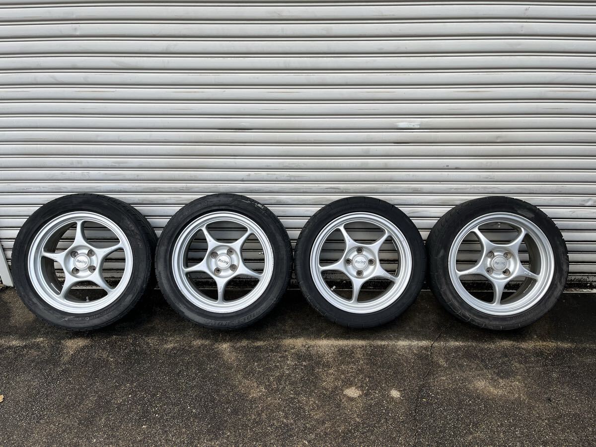BBS RG-F PCD100 4穴 16インチ5.5J+45 ロックナット付き