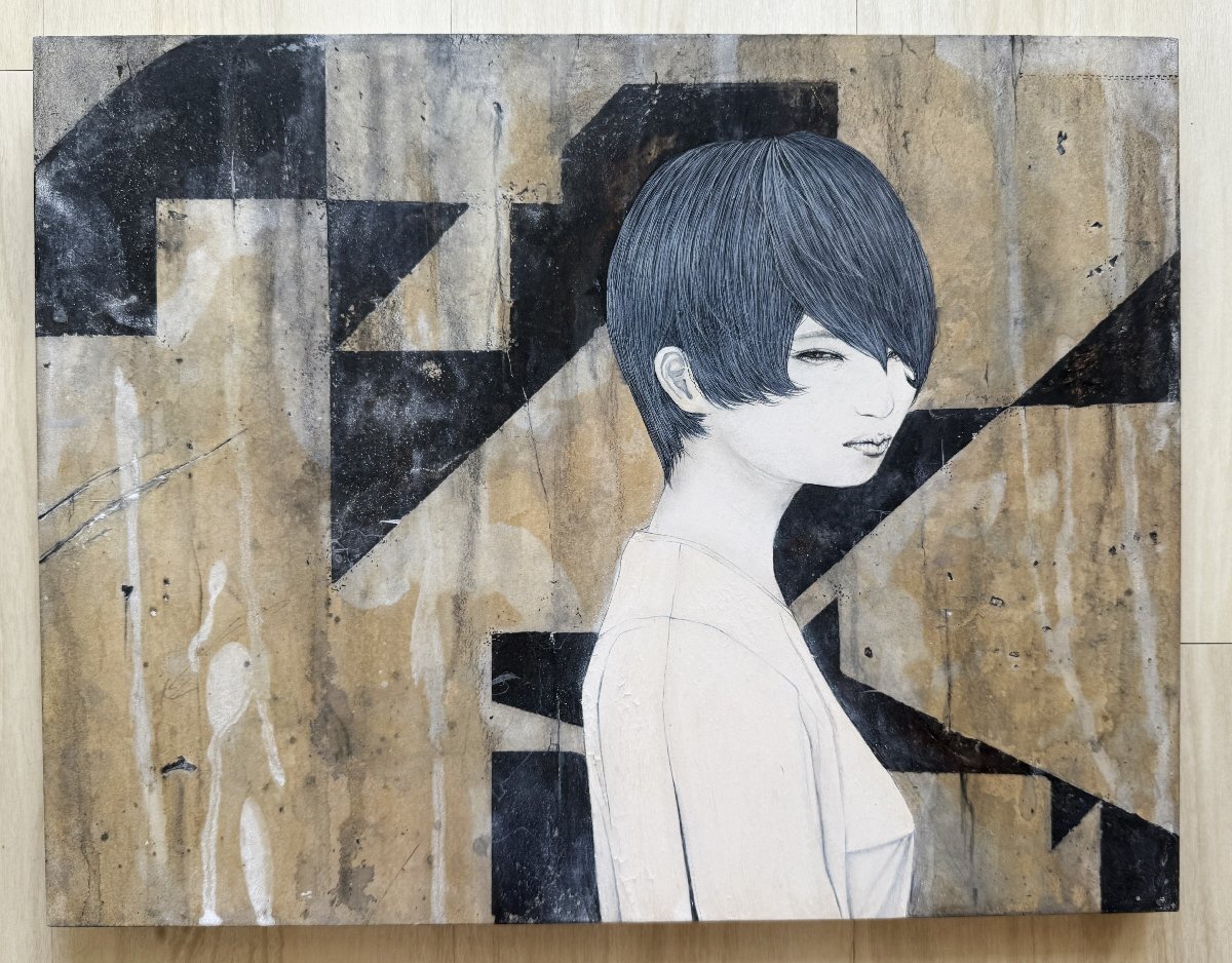 日光彫 アートパネル　迎清臣　民芸　工芸　昭和レトロ　迎刀　ジャパニーズモダン KUS2【日光彫】迎清臣/アートパネル【少女】w74×h34/迎刀の落札情報