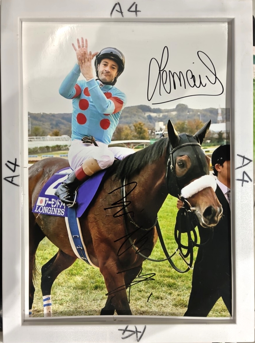 アーモンドアイ ルメール騎手 サイン入り レプリカゼッケン 競馬の落札
