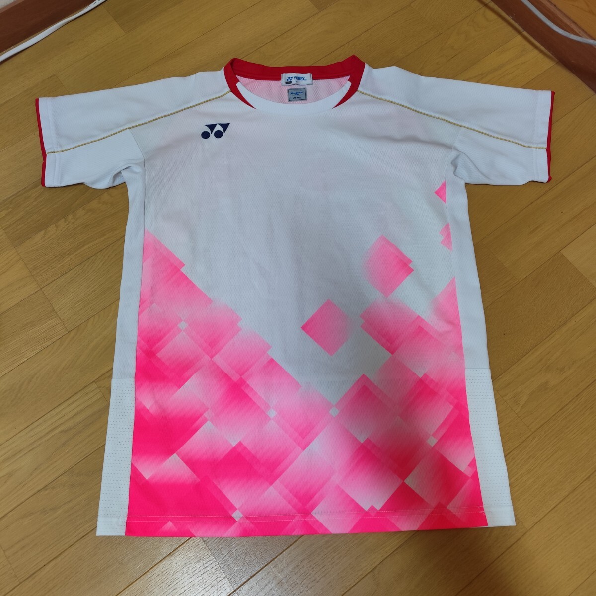 中古】ヨネックス バドミントン ユニフォーム大阪柏原高校背面Oサイズ