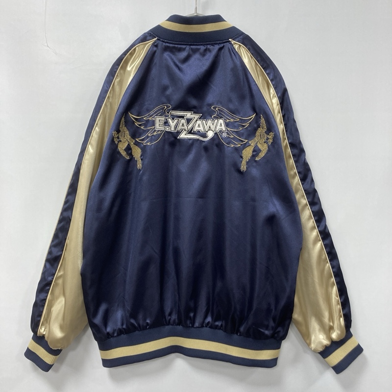 USED☆矢沢永吉 KING OF ROCK'N'ROLL E.YAZAWA Tシャツ ネイビー M