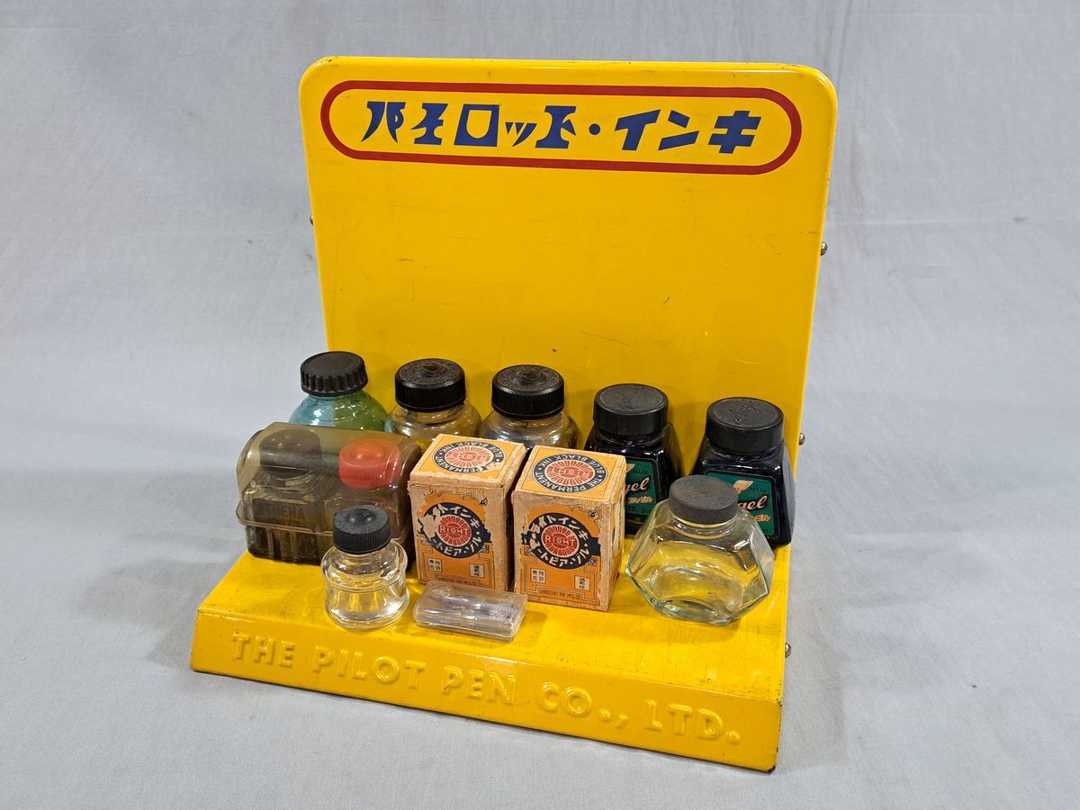 昭和レトロ ボテ箱 パイロットインキ 金属製 配達箱 パイロット万年筆