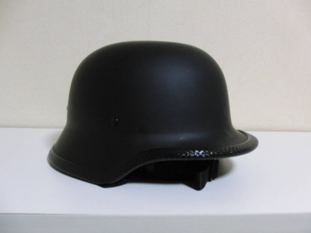 新品】TT&CO ジャーマン ハーフヘルメット XL/XXL ナチヘル 艶消し黒の
