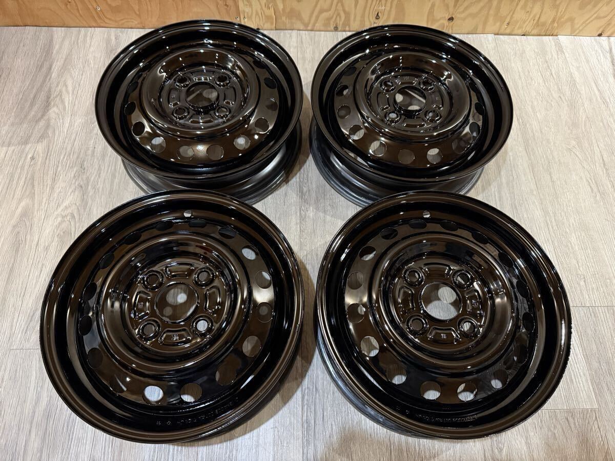 鉄チン 加工ホイール テッチン 13インチ 8j-1 PCD100 4H ハブ54mm 2本