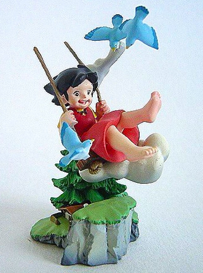新品】アルプスの少女ハイジ【ブランコとハイジ】☆海洋堂 ミニヴィ