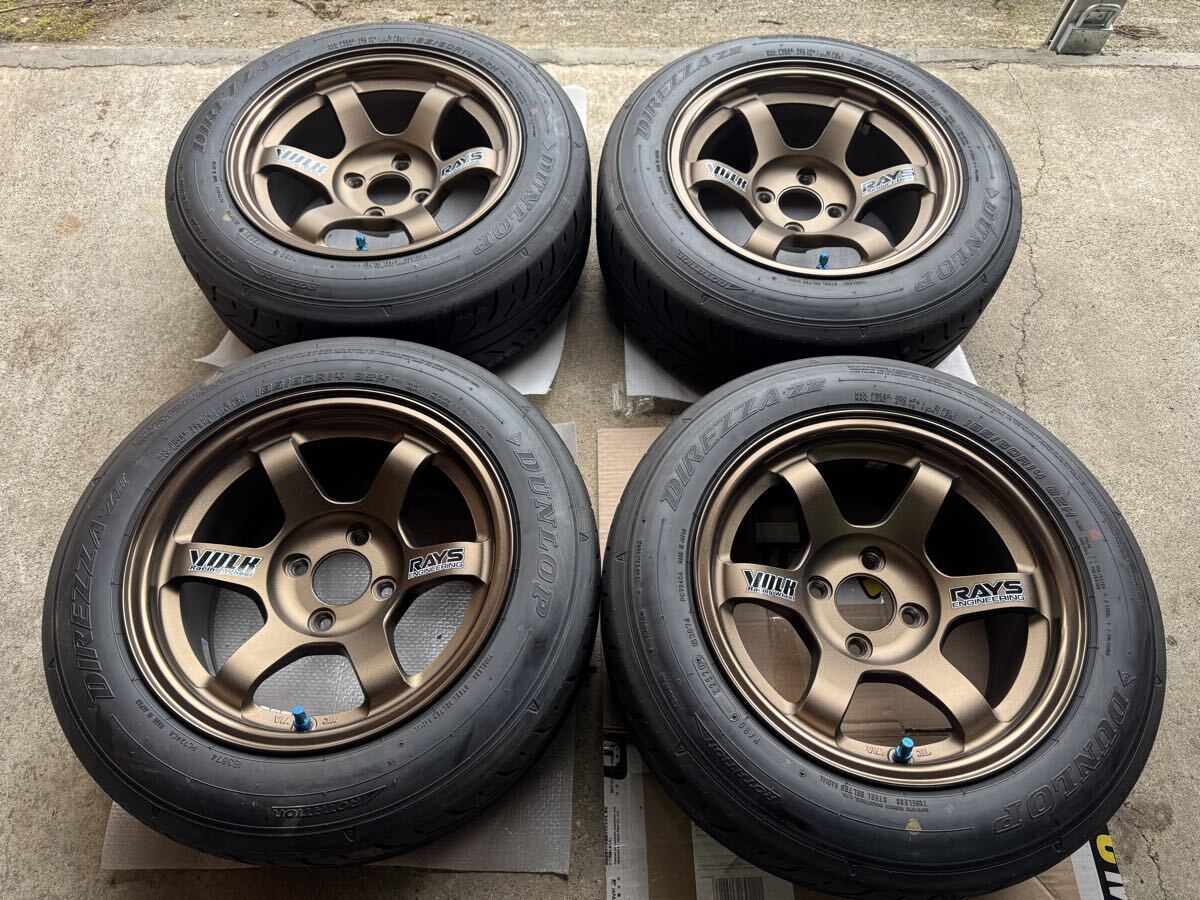 ENKEI PF05 15インチ 8j +25 4H PCD100 DUNLOP DIREZZA ZⅢ 205/50R15