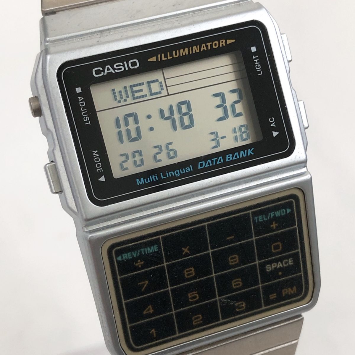 ☆廃盤完動品☆ヴィンテージ カシオ データバンクAB-10W アナログ+