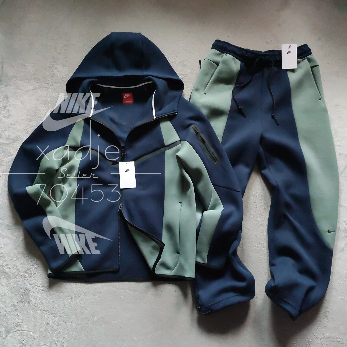 新品】NIKE トレーナー ハーフパンツ セットアップ ニケ像 黒 灰 M 