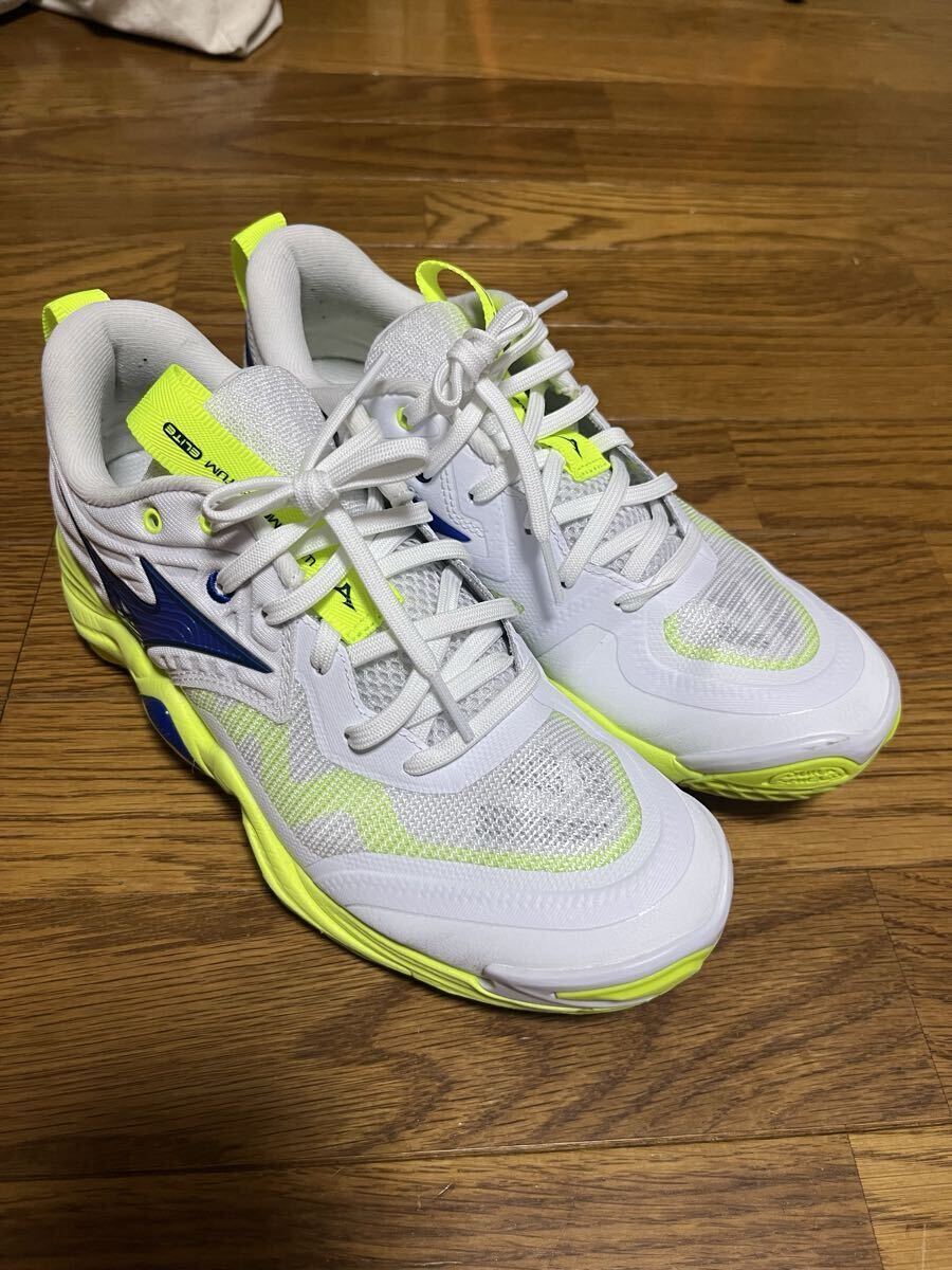 中古】☆mizuno ミズノ バレーボール シューズ 24.5cm 白×赤 未使用品