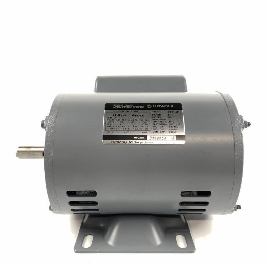 HITACHI 200V モーター 0.75kw 動作品 日東電工 単相モーター EFOUP 