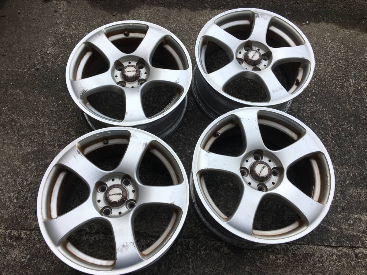 送料込☆ワークWORK NEZART 15X5.5J+40 PCD100-4H 中古】WORK NEZART SPORT PCD100 6.5J＋38 15インチアルミホイール 4本