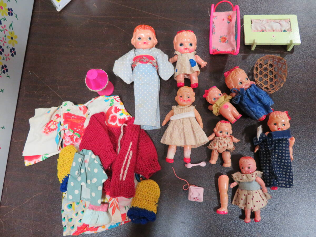 中古】セルロイドお団子頭のキューピーちゃん＊デコちゃん＊着物＊中島
