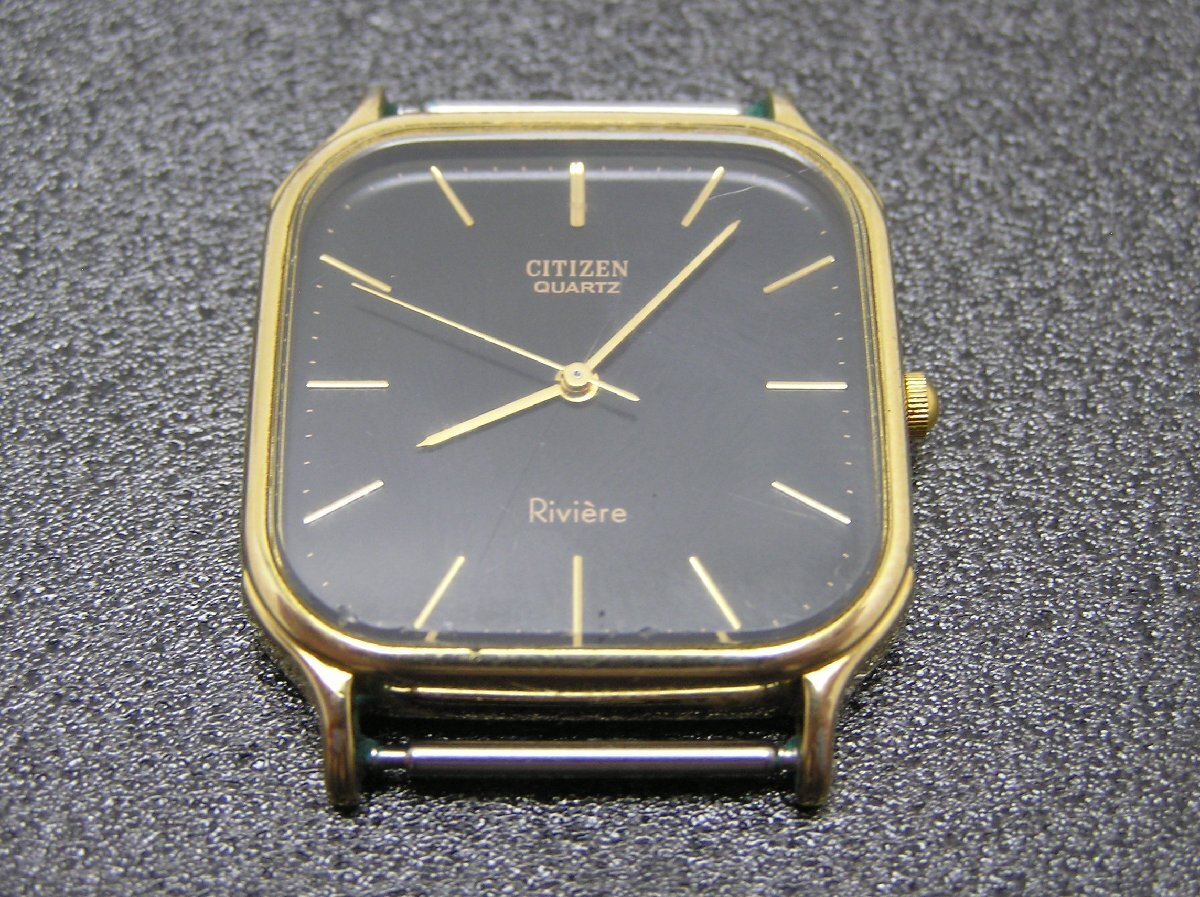 やや傷や汚れあり】7.CITIZEN/Riviere○1983年製造 クオーツ 電池交換
