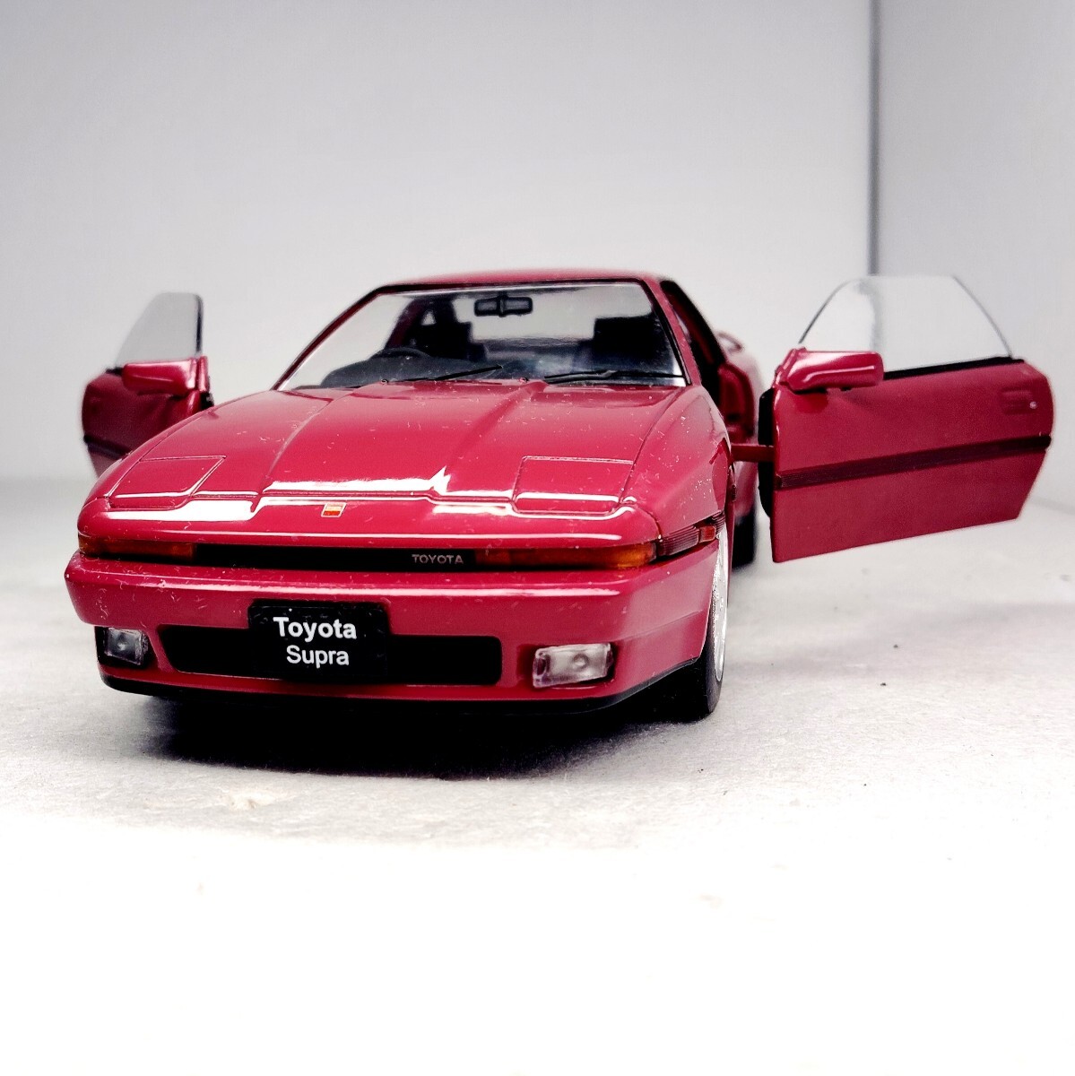 90年代 トヨタ スープラ JZA80 片山右京 直筆サイン入り ポスター 旧車 kj ☆額装品☆ 片山右京 サイン スープラ トヨタ 貴重 広告 A3サイズ