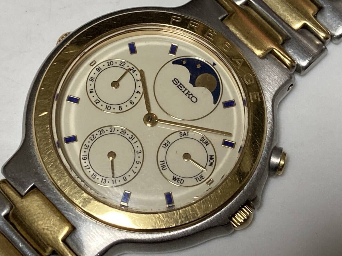 1円～】SEIKO セイコー 腕時計 メンズ PRESAGE プレサージュ ムーン