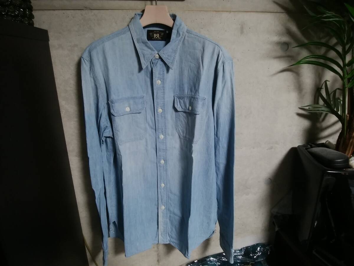 キムタク着 ☆美品☆ RRL ダブルアールエル シャンブレー シャツ