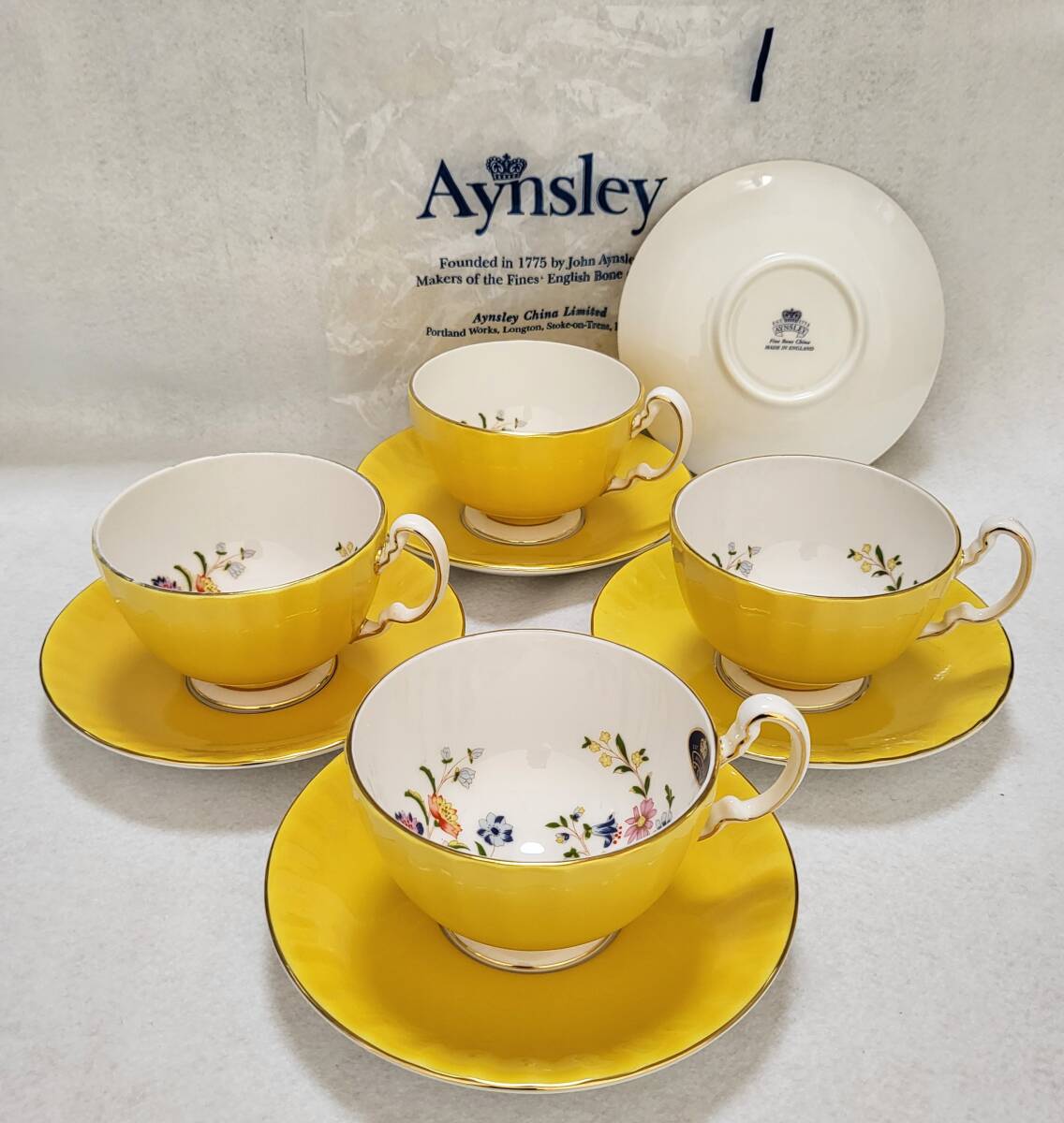 廃盤品【AYNSLEY エインズレイ】コテージガーデン/カップ&ソーサー