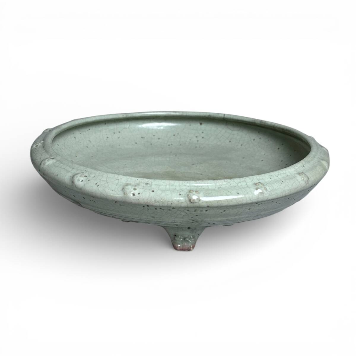 大明宣徳年製 青花染付魚藻蓮華文花形大皿 唐物陶磁器 骨董の落札情報