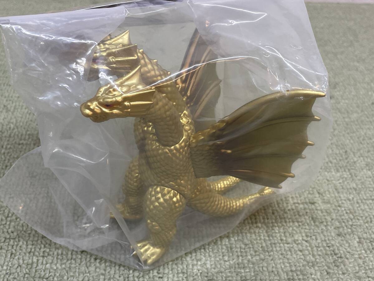 珍色 緑メタリック ブルマァク キングギドラ 当時物 ソフビ