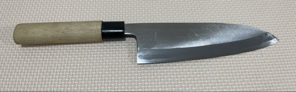 未使用刀匠三上正幸作手打ち 和包丁 両刃出刃 互の目刃