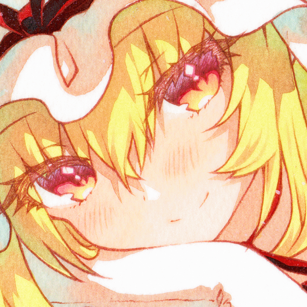 新品】【Rinka】 紅美鈴 同人手描きイラスト 東方Project 水彩 A6の