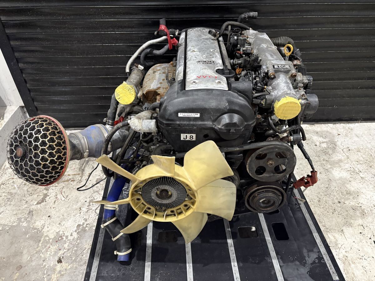 中古】E-JZX100 チェイサー ツアラーV H9年 1JZ-GTE エンジン ASSY