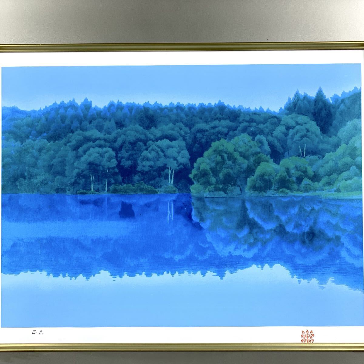 風景 『 朝の富士 』 肉筆 【 東山魁夷 】 サイン 額縁付きの落札情報