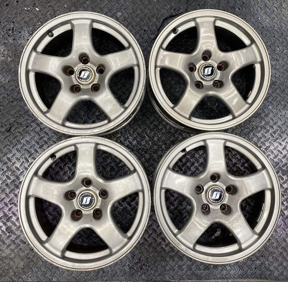 BBS RS ホイール 深リム 当時物 16インチ 4本セット 4穴 pcd 114.3 前