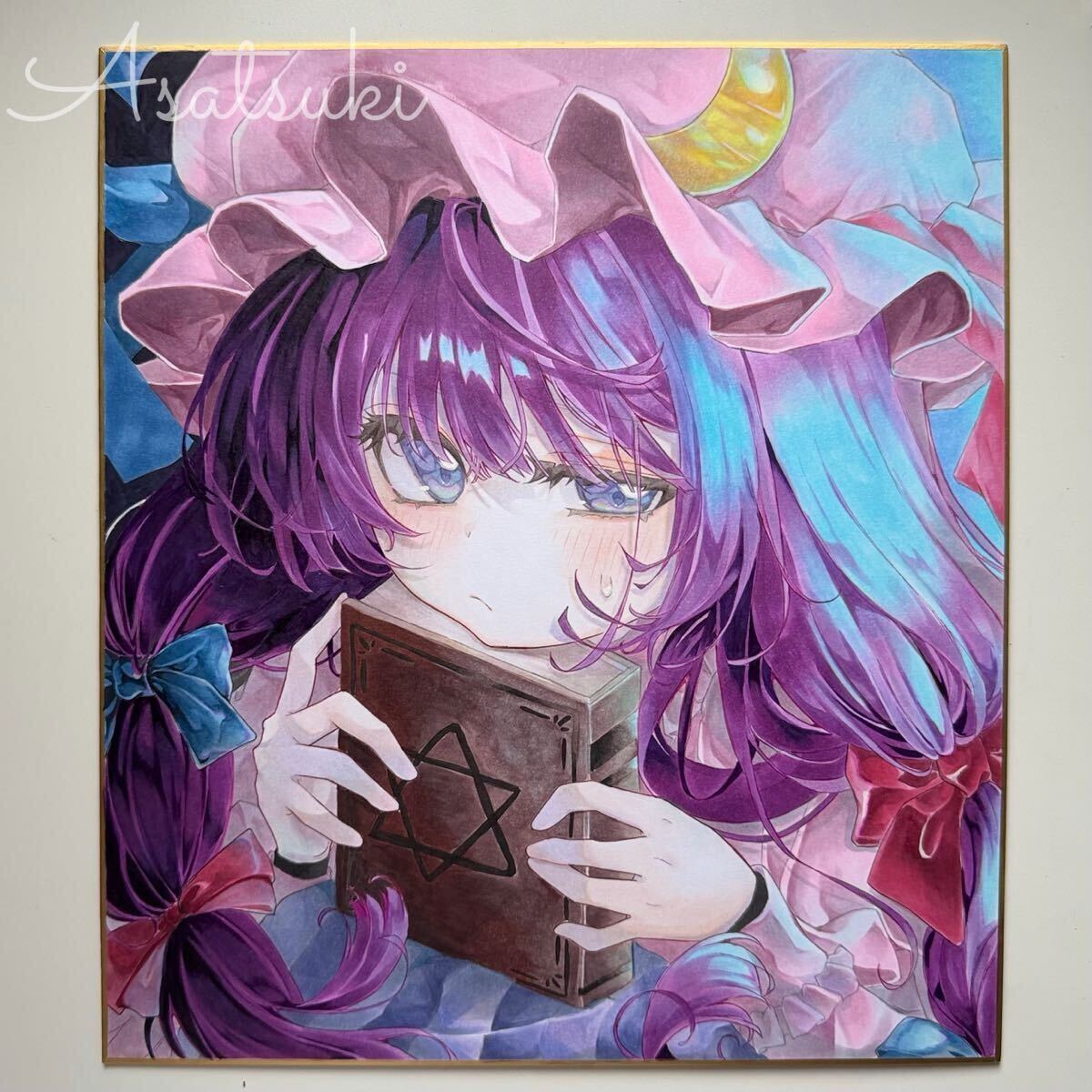 同人 手描きイラスト色紙 東方project 「射命丸文」 □同人手描き