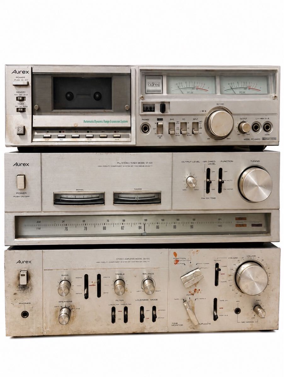 中古】06/06-13 AUREX オーレックス ステレオ チューナー アンプ ST