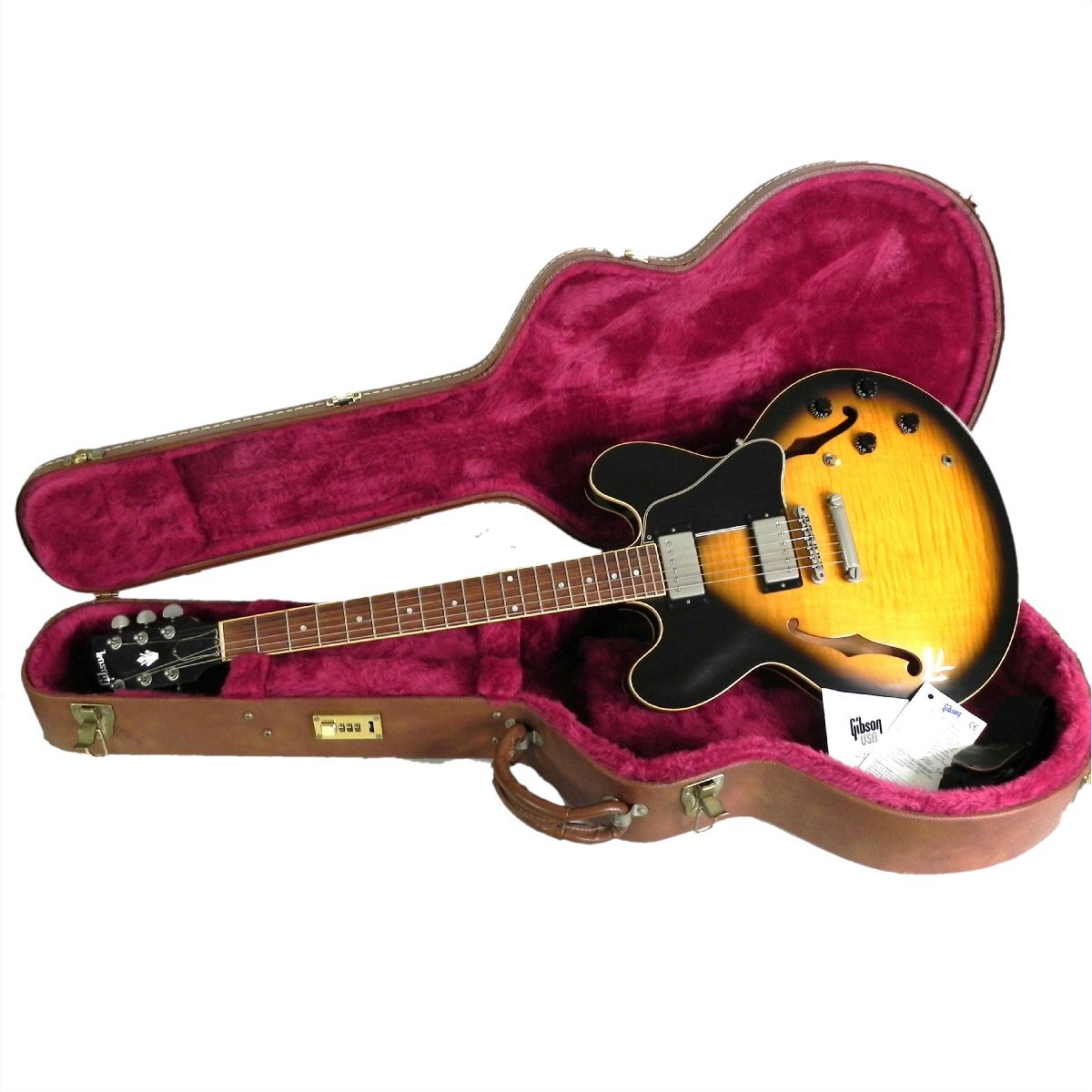 Aria ES-345 ES-335タイプ セミアコ ハードケース付き アリア エレキ