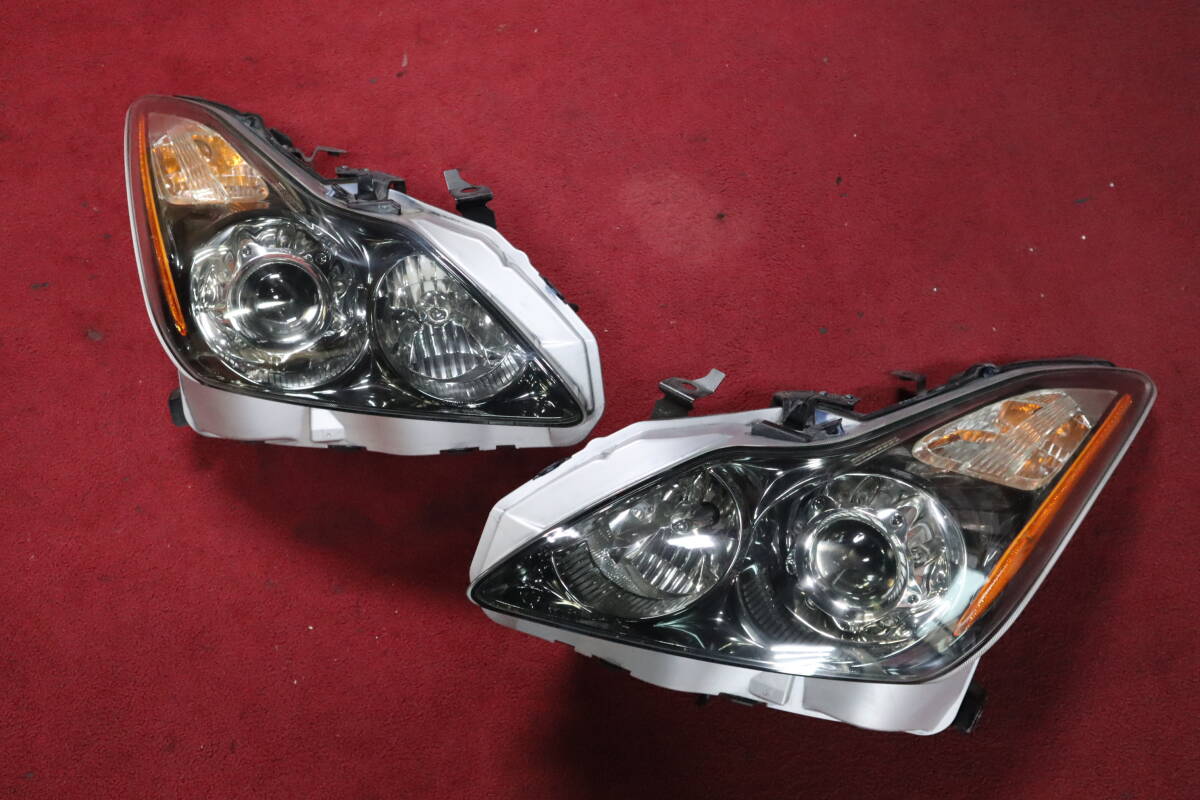中古】美品 V35 スカイラインクーペ CPV35 後期 HID ヘッドライト 左右