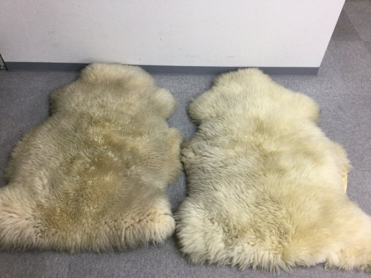正規品 BOWRON ボーロン ムートンラグ 羊毛 アイボリー ラムスキン