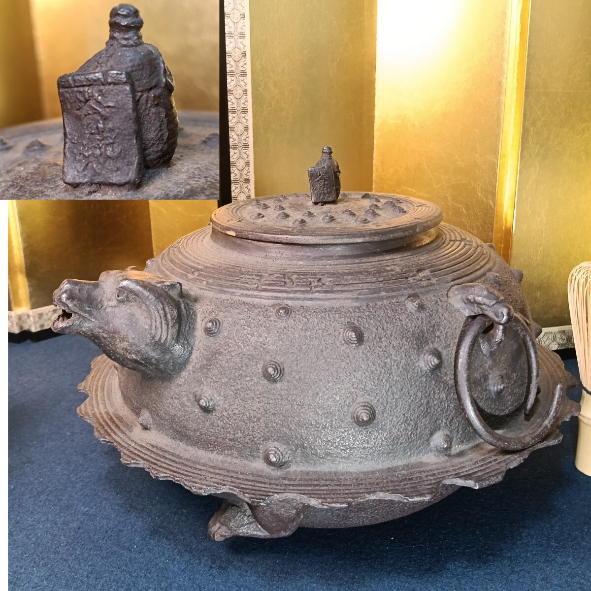 茶釜 風炉釜 分福茶釜 中古品 狸 タヌキ 珍品 【公式通販】