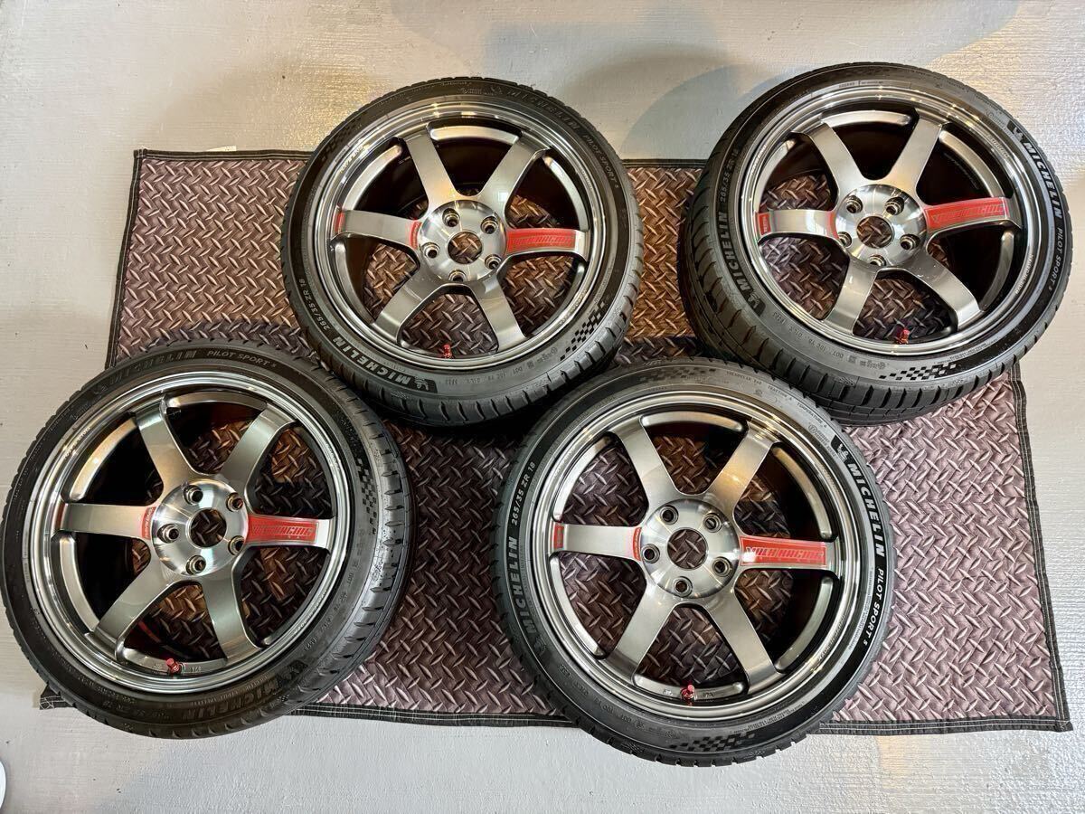 ADVAN Racing RGⅢ 18インチ 8.5J +45 9.5J +45 PCD100 タイヤ付 4本 