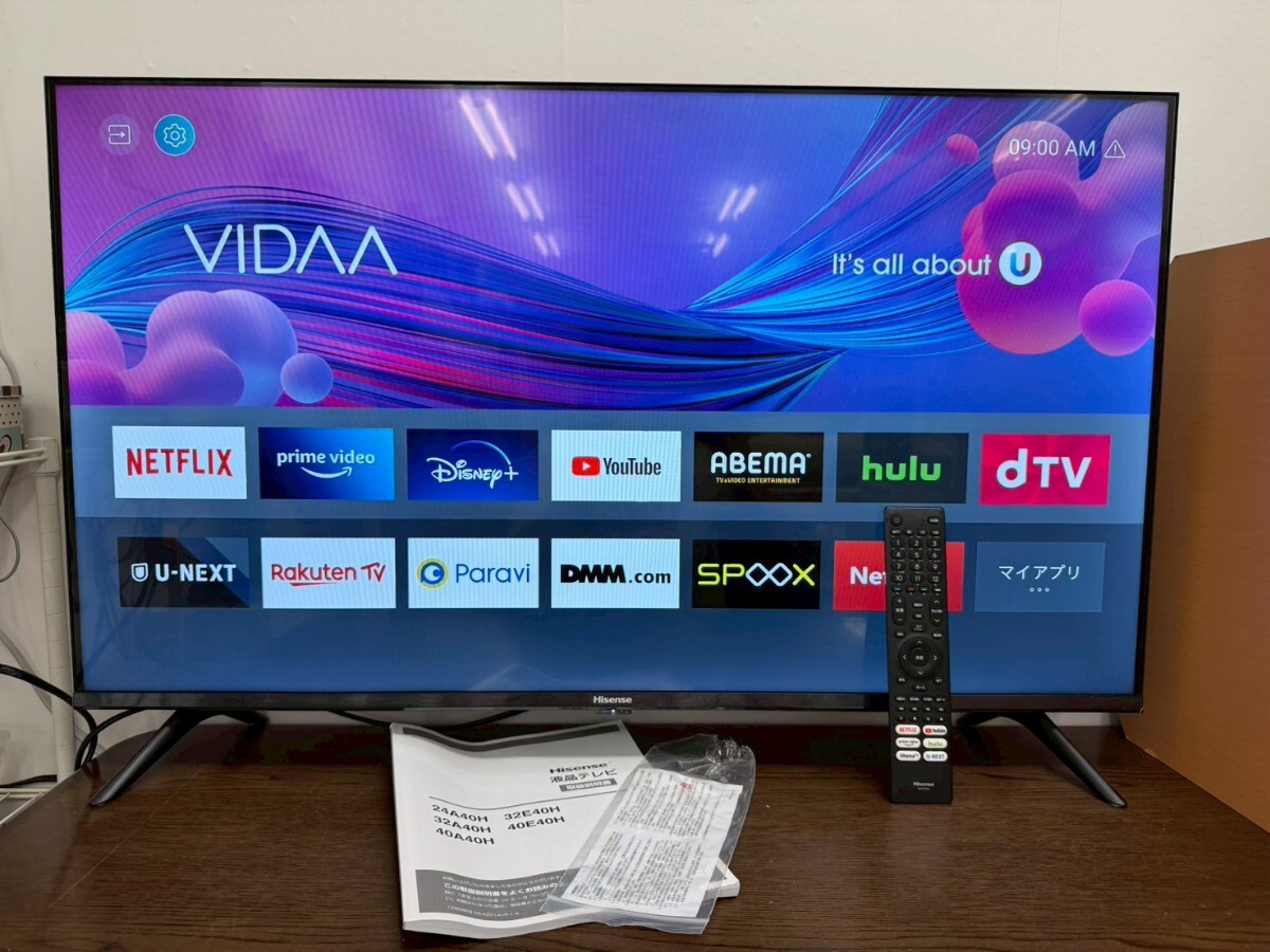 美品 2016年製 Hisense HS24A220 24型液晶テレビ ハイビジョン LED