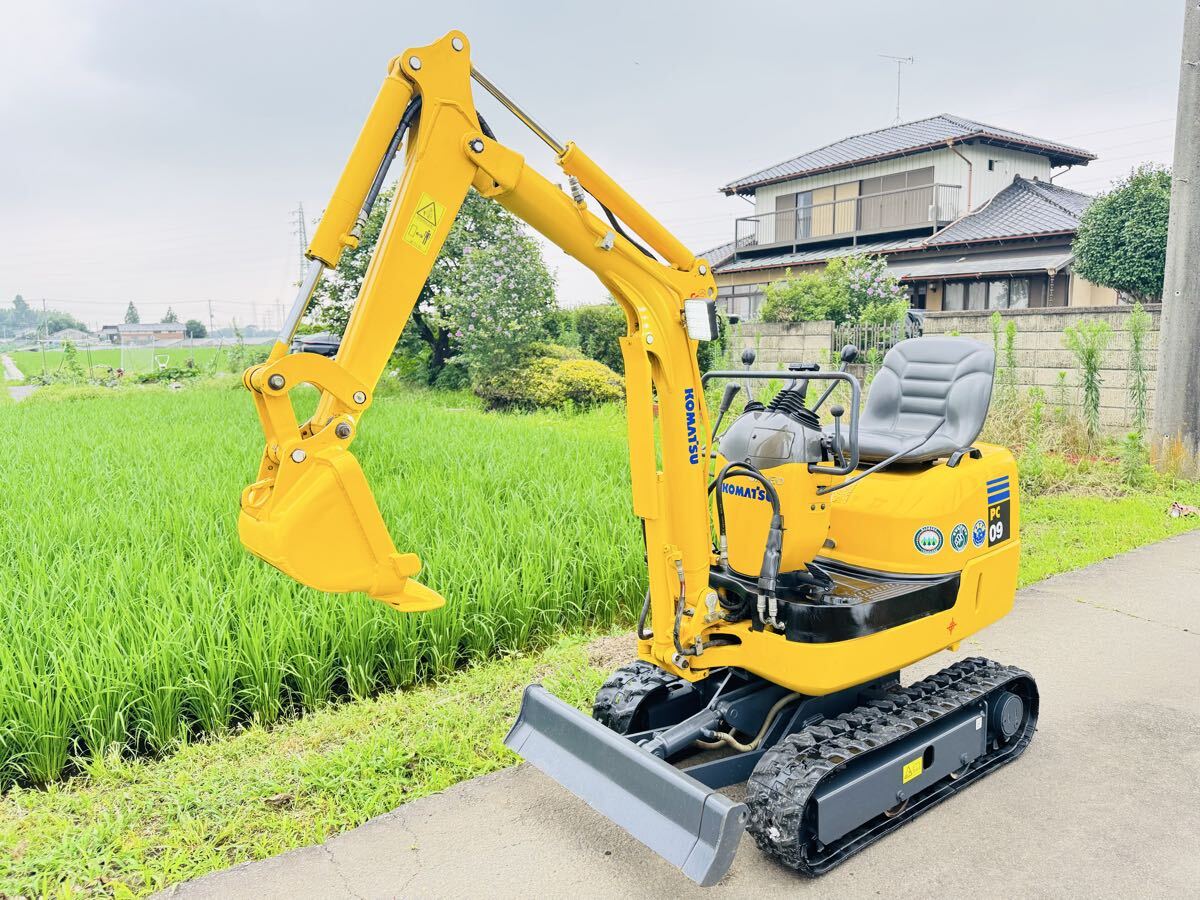 中古】売切り 油圧ショベル ミニユンボ ハサミ＆バケット付き 小松