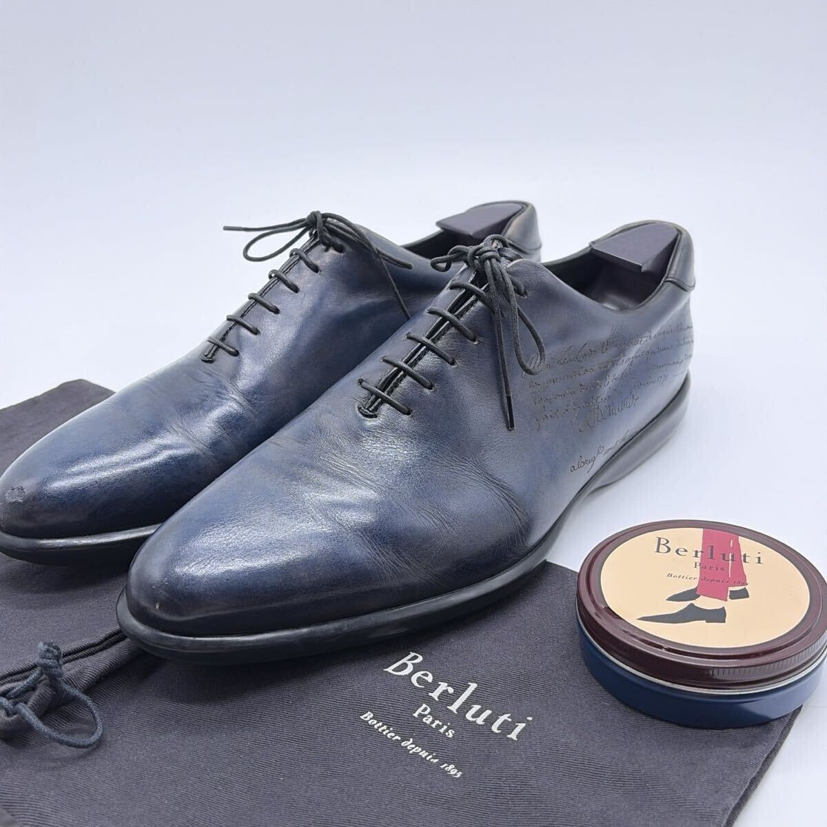 新品】ベルルッティ Berluti 靴 カリグラフィー パティーヌ ネイビー