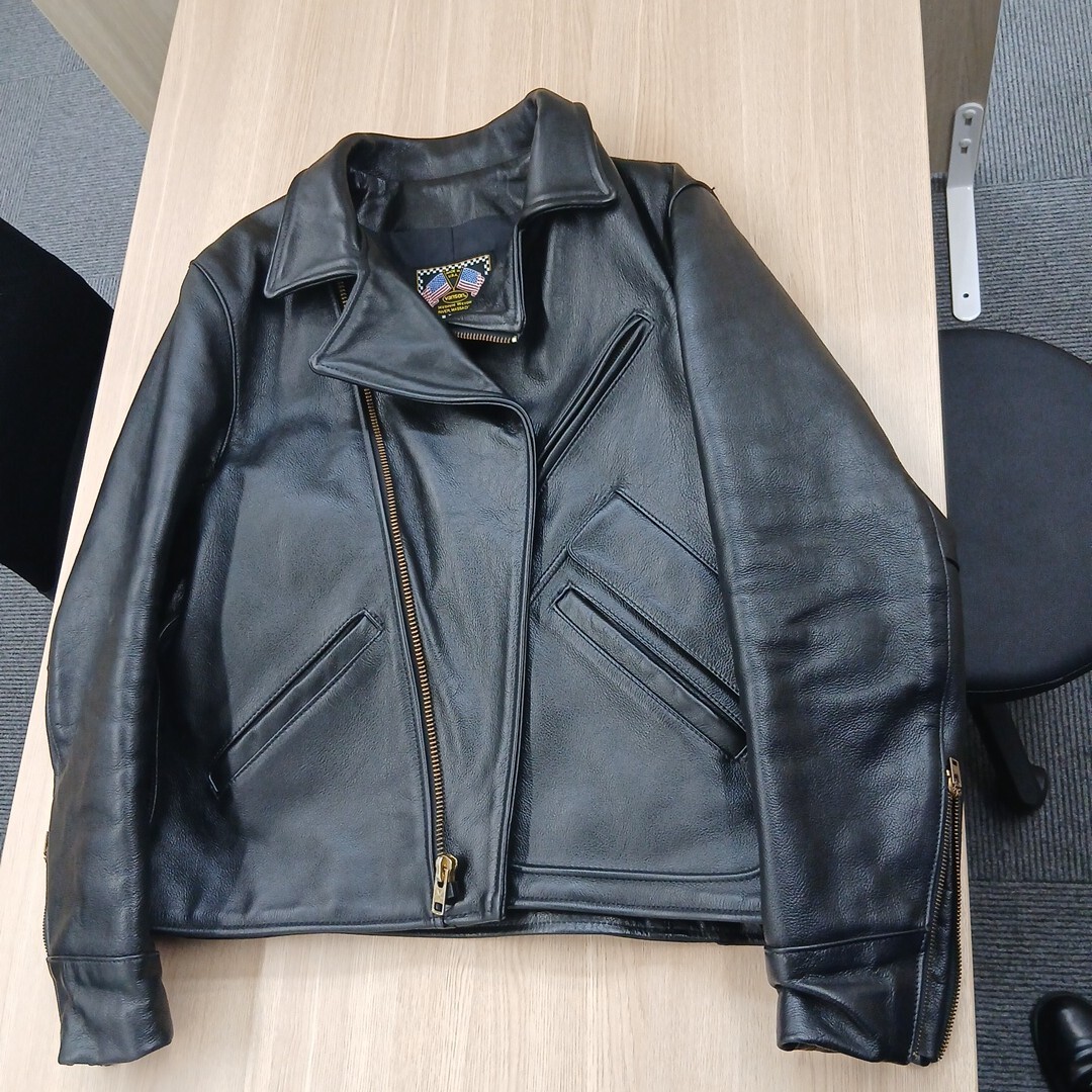 ◇難あり！美品 VANSON バンソン TJV レザージャケット サイズ36