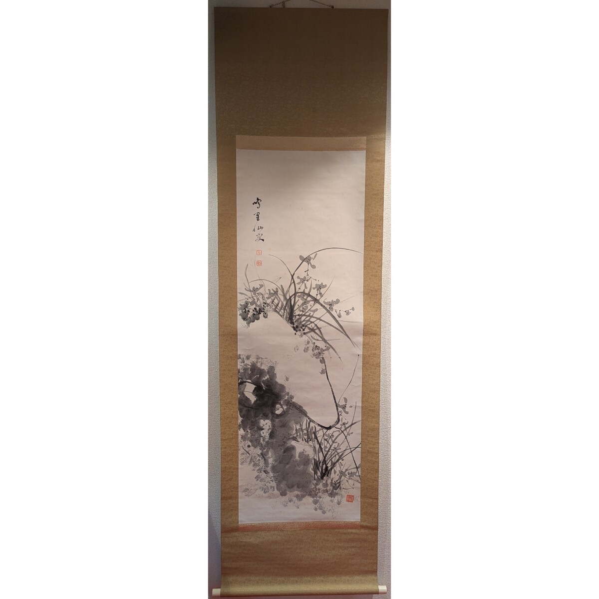 中古】【掛け軸】「 書法 篆書臨石鼓文 四幅 呉昌碩 」中国 清代書画家