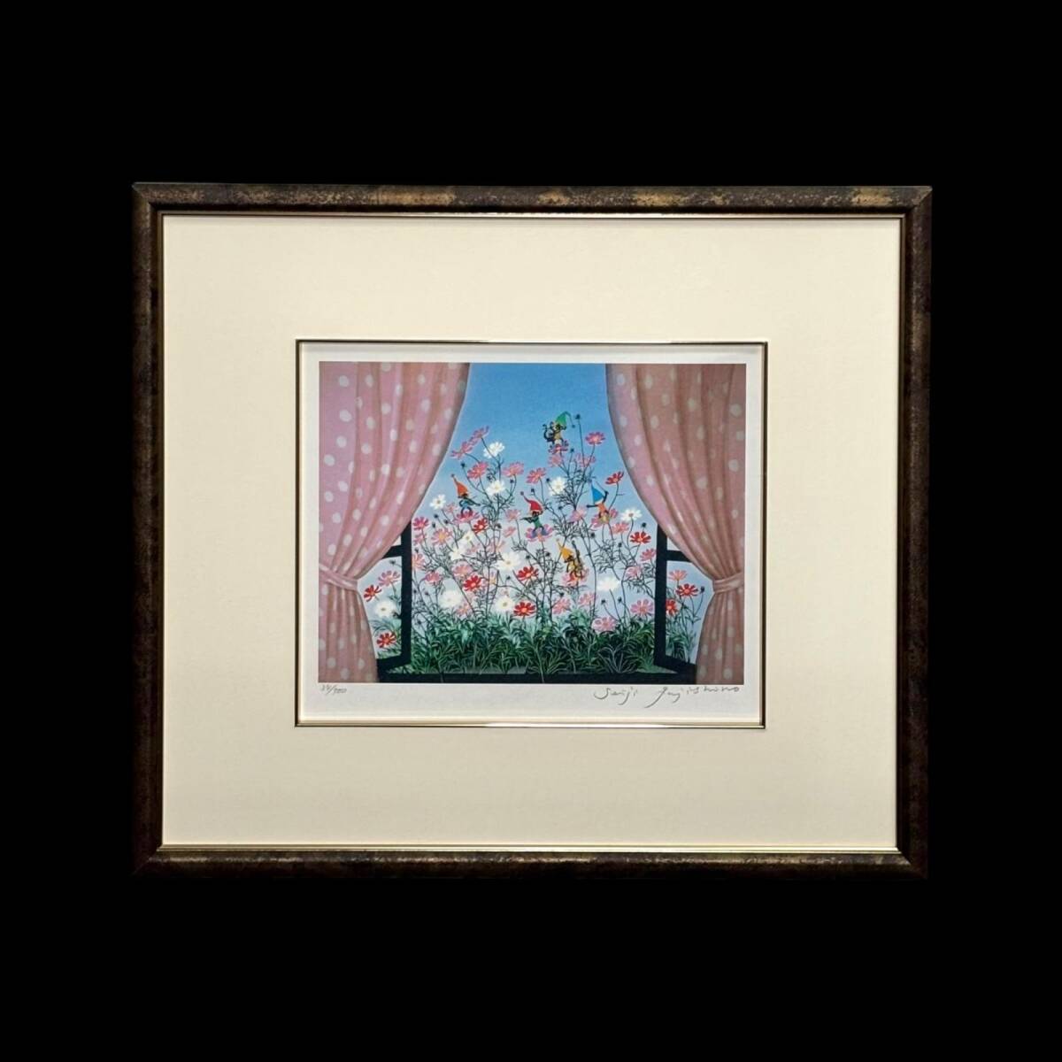 真作保証 影絵作家 藤城清治 『セロとこびと』 ジクレー版画 17/450