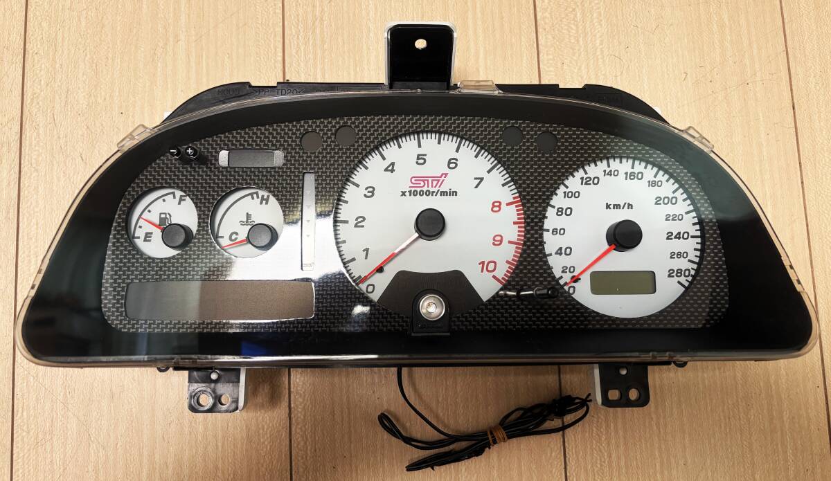 スバル]インプレッサ WRX STI GC8 260kmスケールメーター 3連