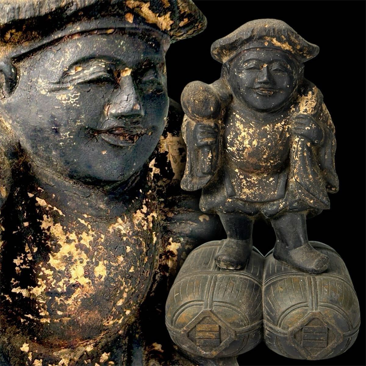 千846】木造 大黒天像 厨子入り 江戸時代 七福神の一 仏像の落札情報