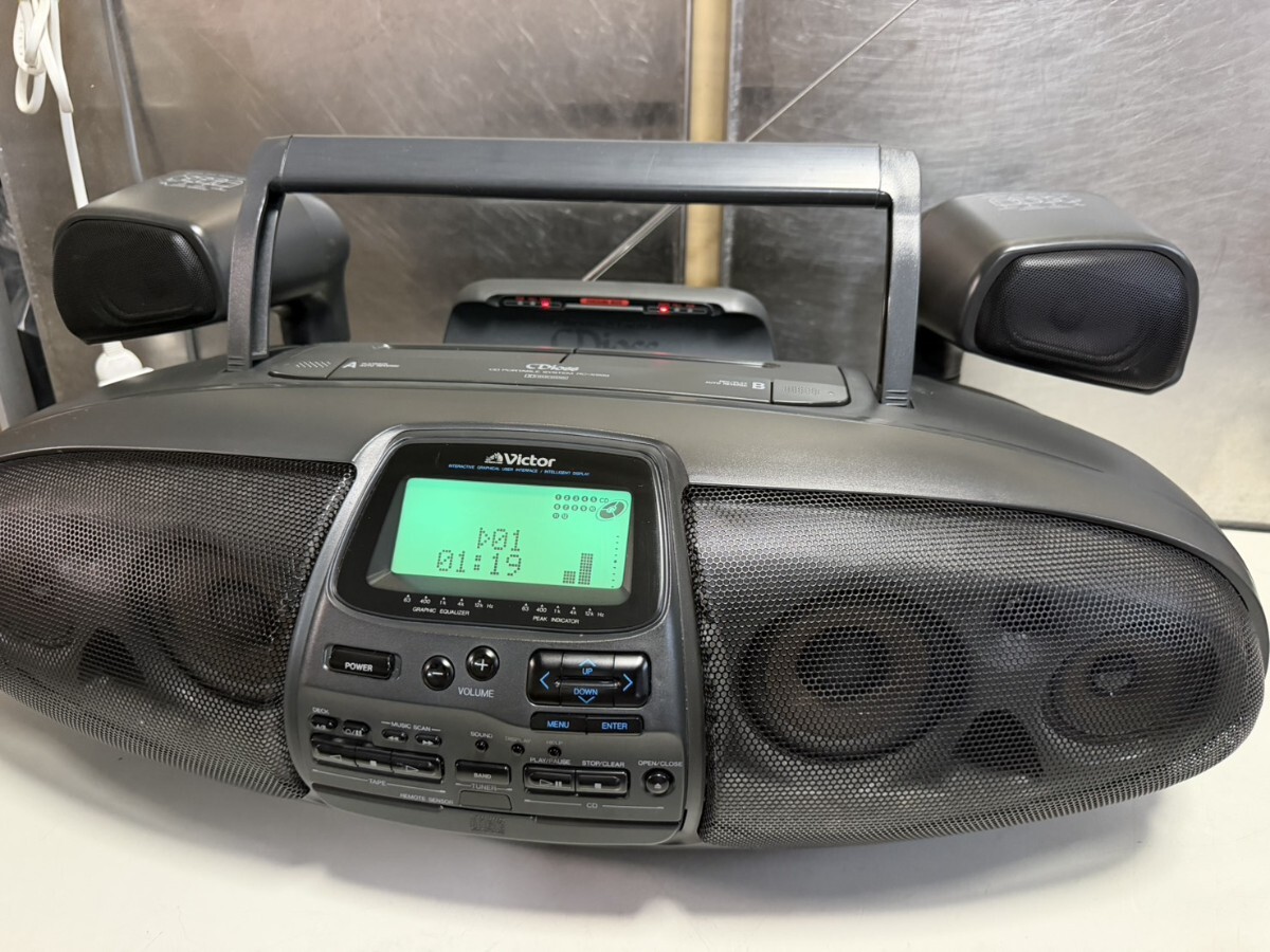 AQ35R 【 1円～ 】VICTOR/ビクター G-HORN EX RC-X90 RCX90 ラジカセ