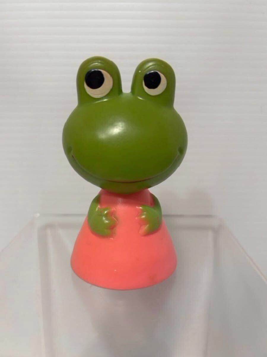 中古】初期 ケロちゃん コルゲンコーワ 指人形 ソフビ レア色 黒 黄